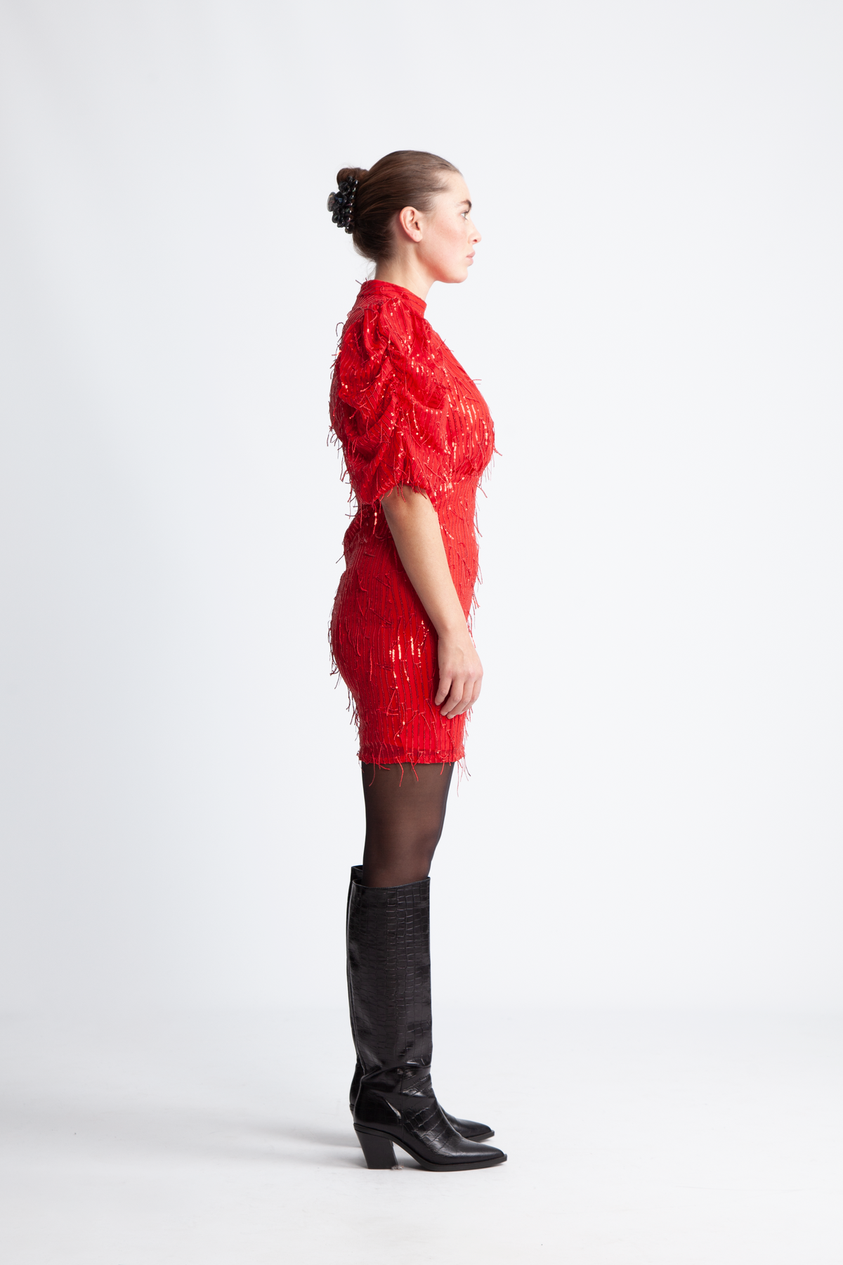 Yaselza 2/4 Dress - Racing Red
