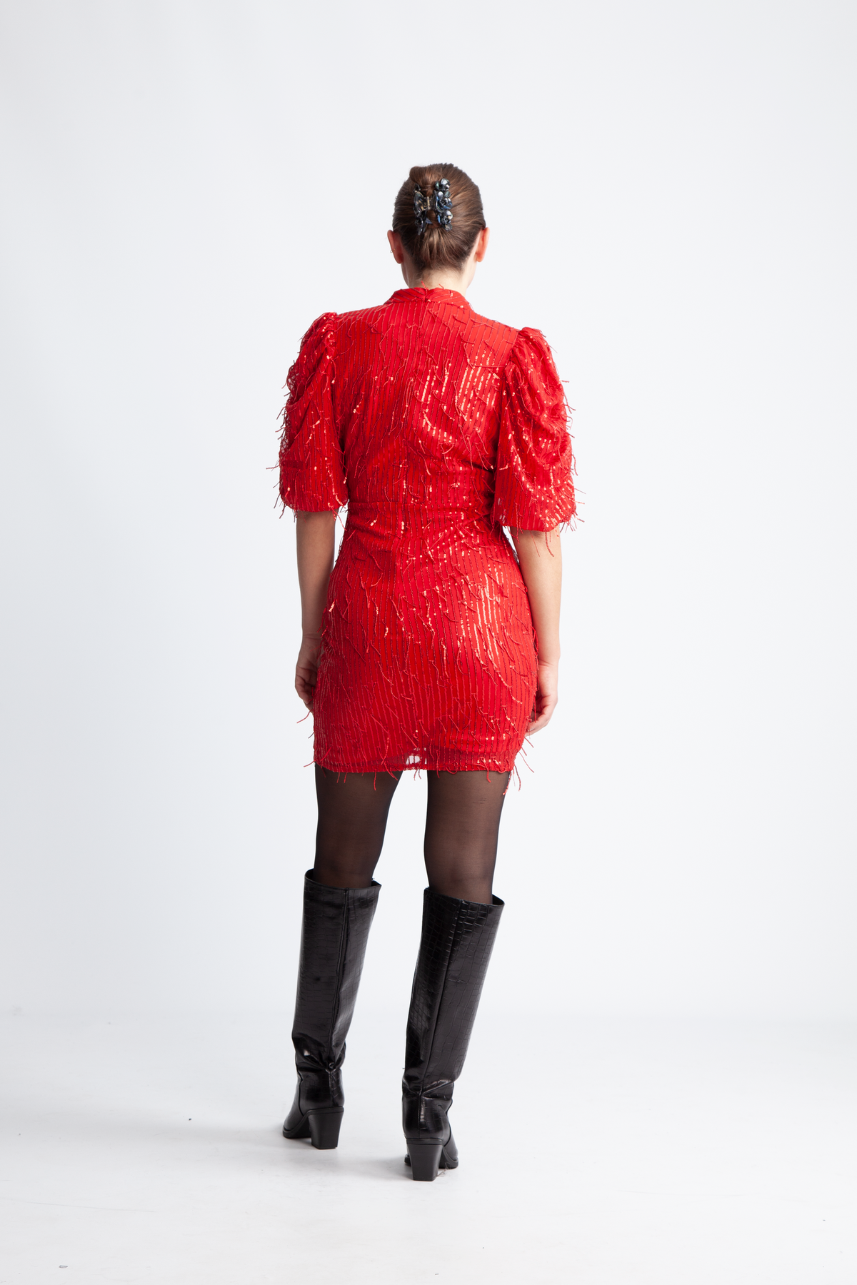 Yaselza 2/4 Dress - Racing Red