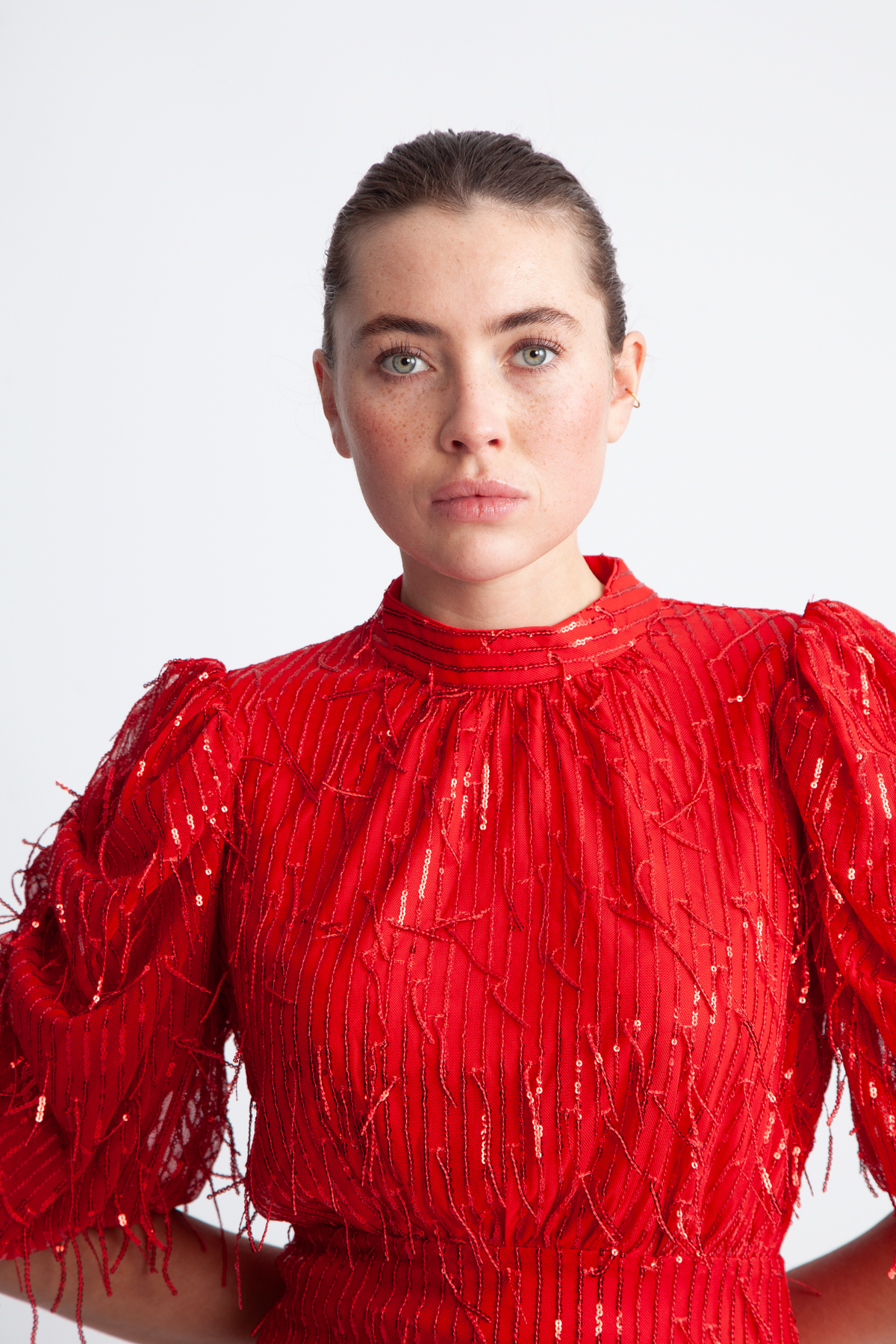 Yaselza 2/4 Dress - Racing Red