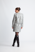 Bouclecc Sequin Mini Skirt - White Black