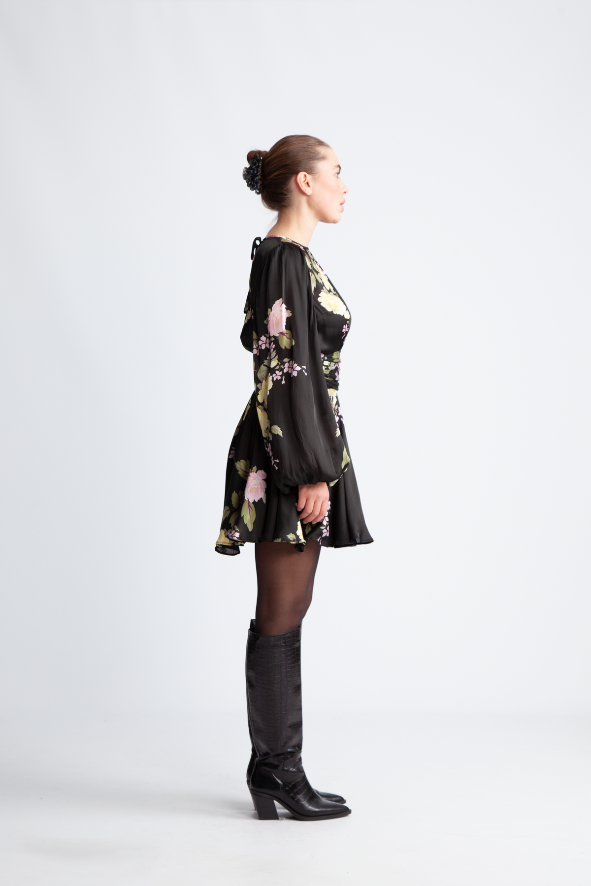 Satin Mini Dress - Vivid Bouquet