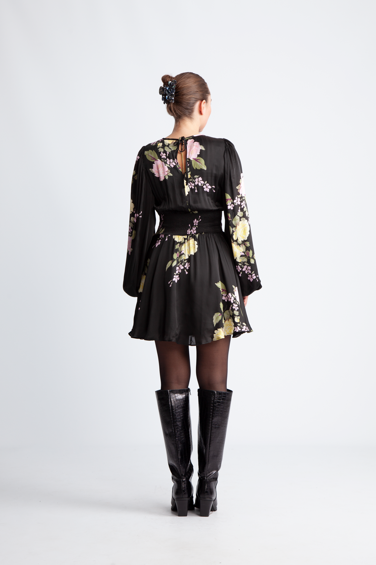 Satin Mini Dress - Vivid Bouquet