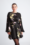 Satin Mini Dress - Vivid Bouquet