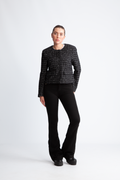 Wilma Ls Short Blazer - Black Checks