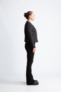 Wilma Ls Short Blazer - Black Checks