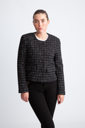 Wilma Ls Short Blazer - Black Checks