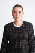 Wilma Ls Short Blazer - Black Checks