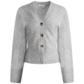 Elisabeth Knit Cardigan - Ljusgrå Melerad