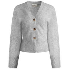 Elisabeth Knit Cardigan - Light Grey Melange