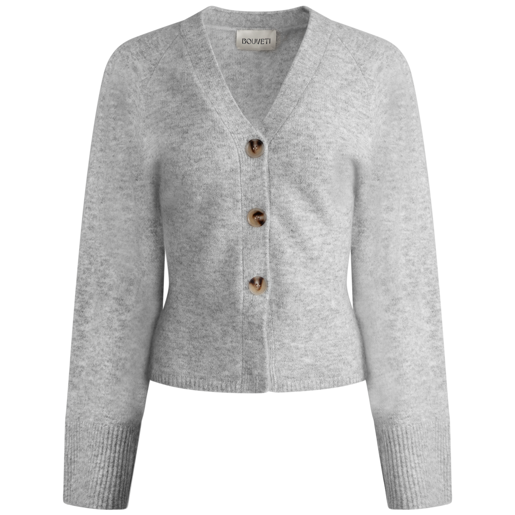 Elisabeth Knit Cardigan - Ljusgrå Melerad