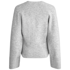 Elisabeth Knit Cardigan - Light Grey Melange