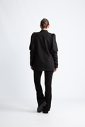Puff Sleeve Blazer - Black