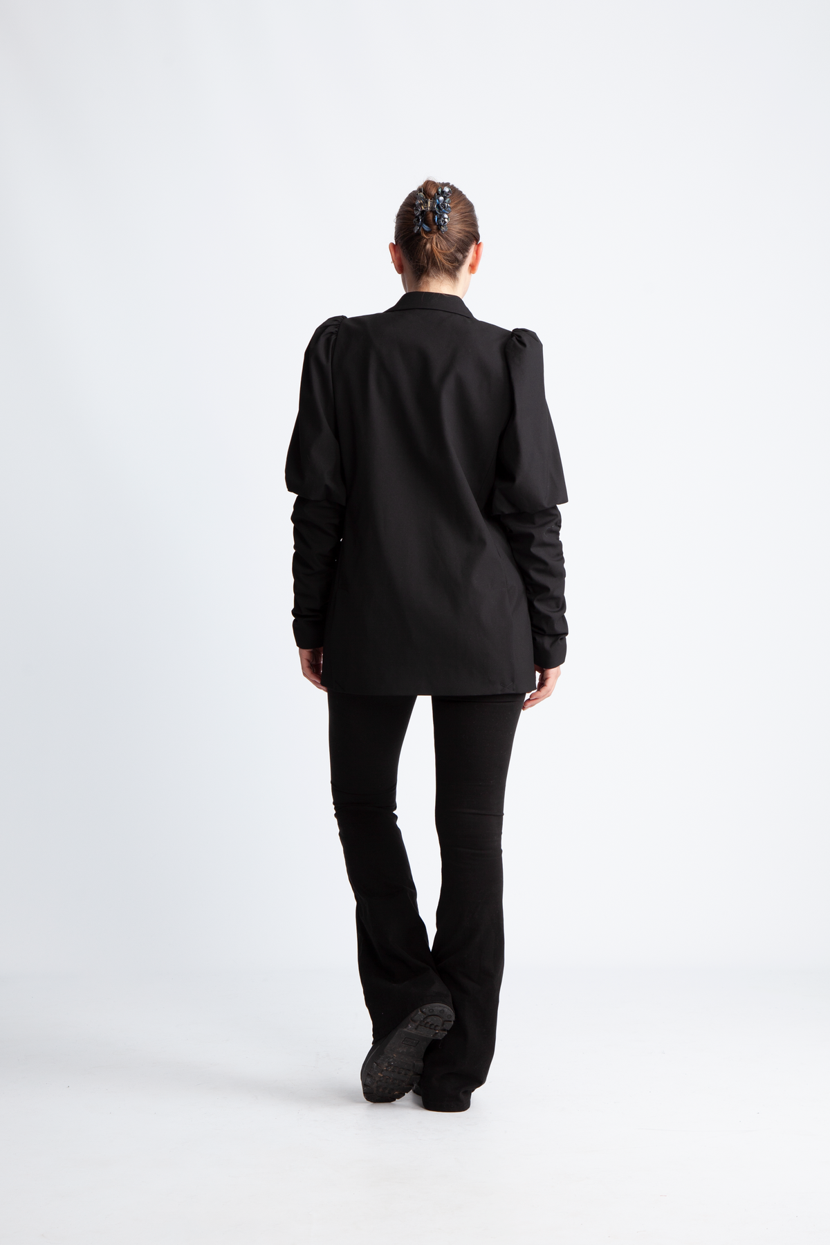 Puff Sleeve Blazer - Black