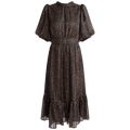 Jardin Midi Dress - Berry Black
