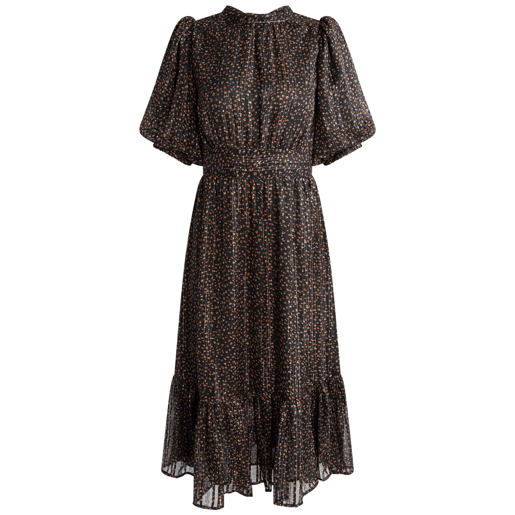 Jardin Midi Dress - Berry Black