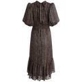 Jardin Midi Dress - Berry Black