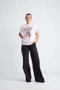 Basic Jersey Leopard Relaxed T-Shirt - Chalk Pink