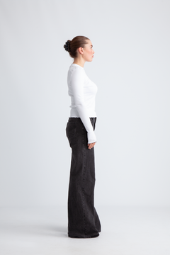 Rib Longsleeve Top - Bright White