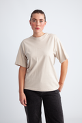 Lisa Hankie Ss O-Neck Tee - Oatmeal