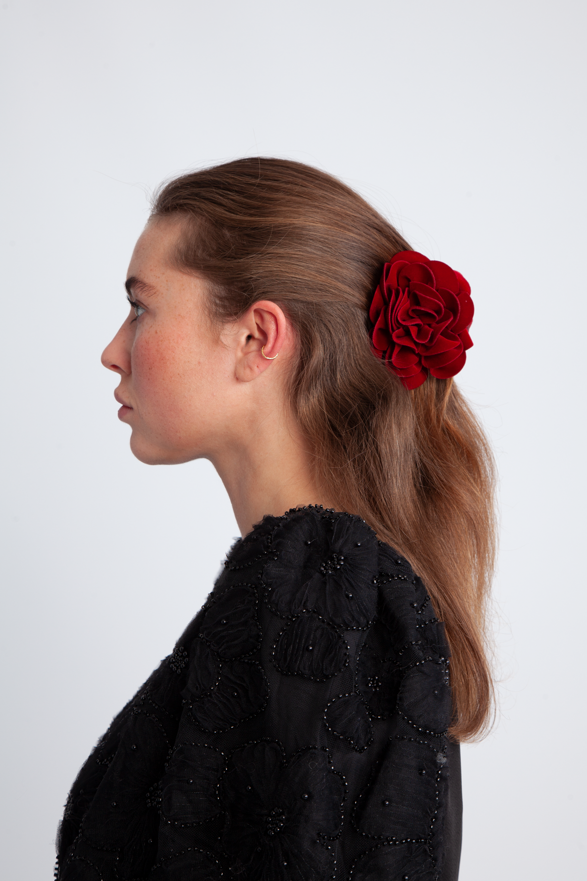 Velvet Peromia Hair Claw - Savvy Red