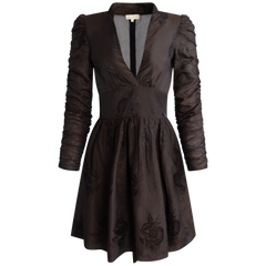 Jacquard Mini Dress I - Black