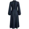 Striped Collared Midi Dress - Navy
