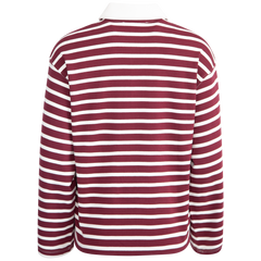 Wada LS Stripe Collar Top - Zinfandel Snow White