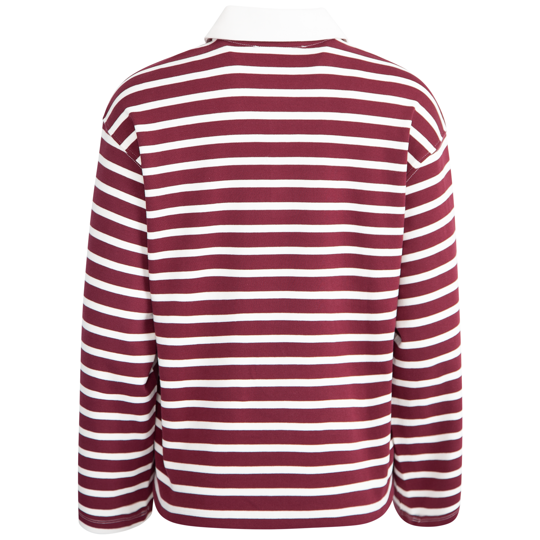 Wada LS Stripe Collar Top - Zinfandel Snow White