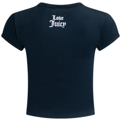 Kiss My Couture Capped Baby Sleeve Tshirt - Black