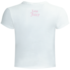 Call Me 1-800 Juicy Capped Baby Sleeve Tshirt - White