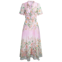 Haley Long Dress - Pink