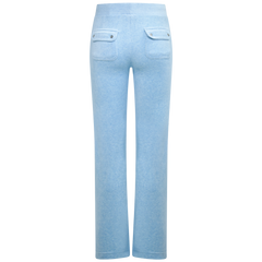 Layla Low Rise Flare Pocketed - Powder Blue Marl
