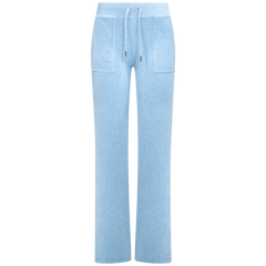 Layla Low Rise Flare Pocketed - Powder Blue Marl