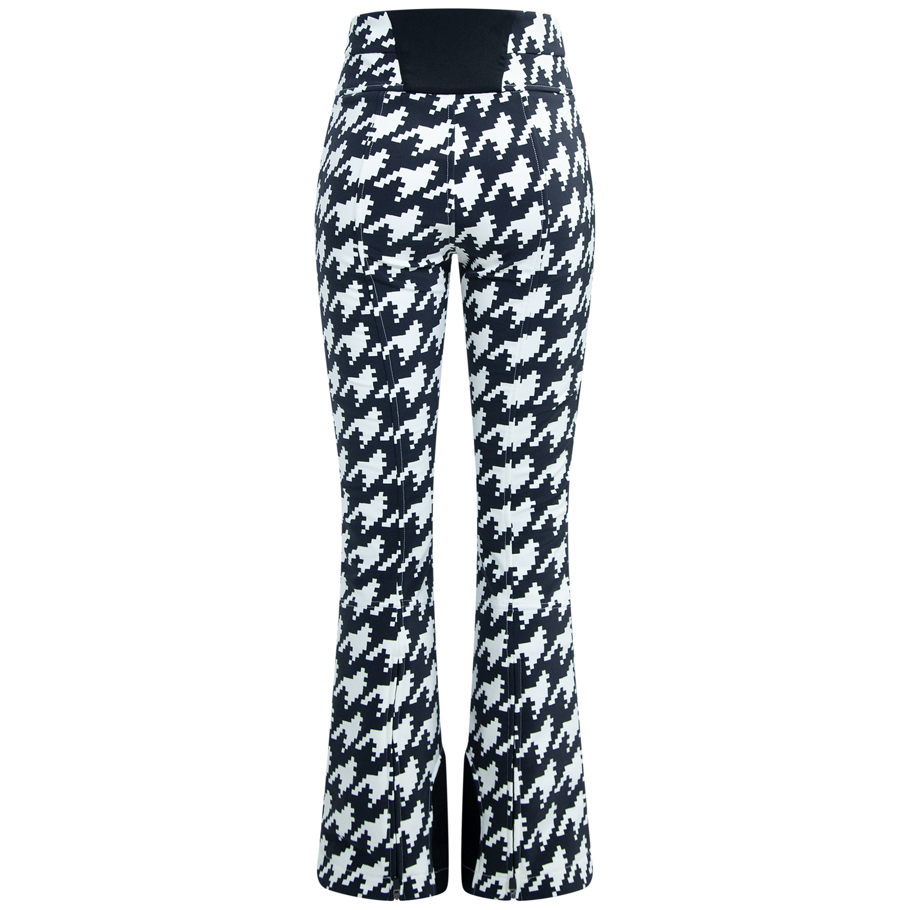Aurora High Waist Flare Pant - Houndstooth - Black/Snow White