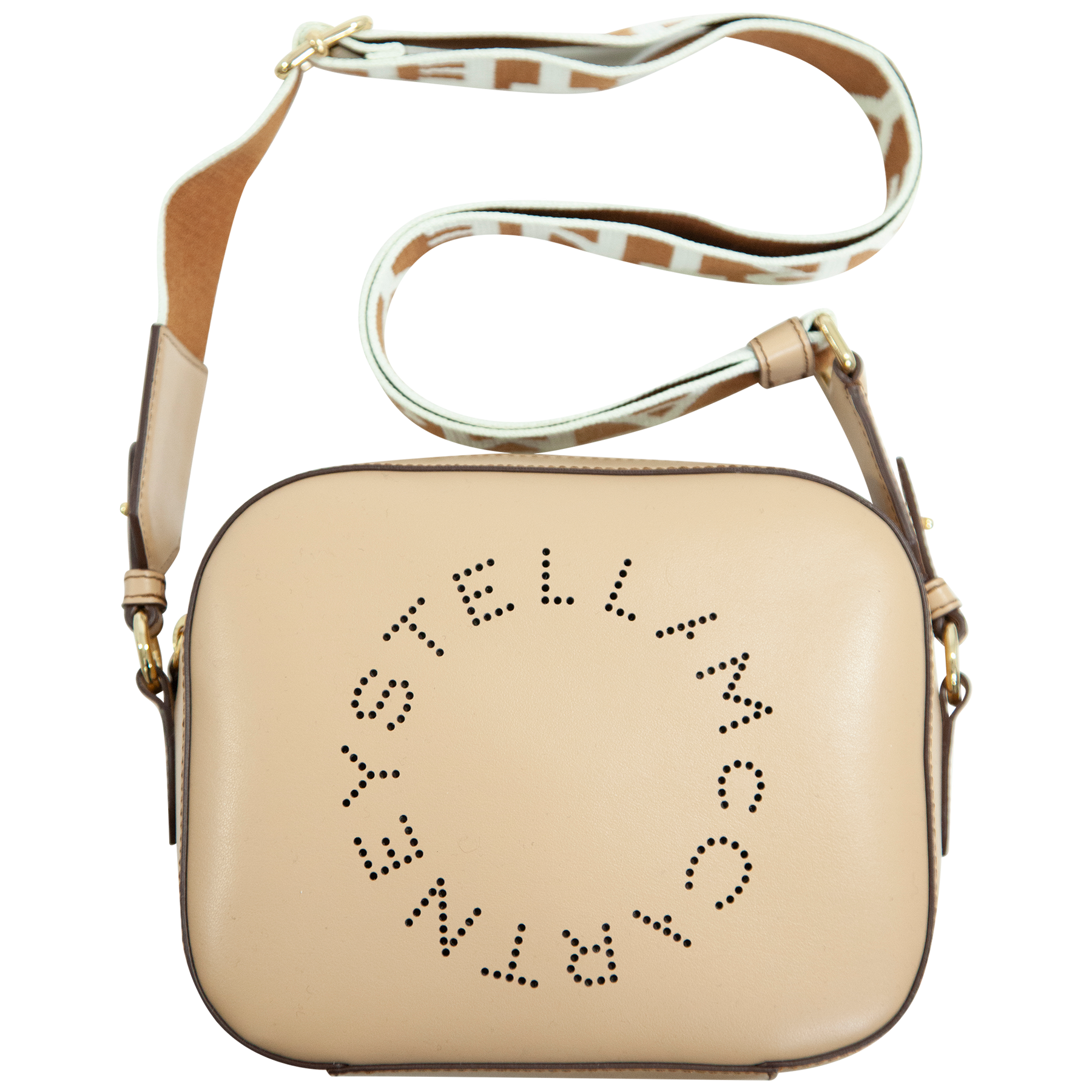 Stella McCartney Logo Camera Crossbody Bag - Fawn