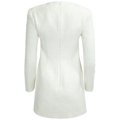 Boucle Diamante Bow Mini Dress - Cream