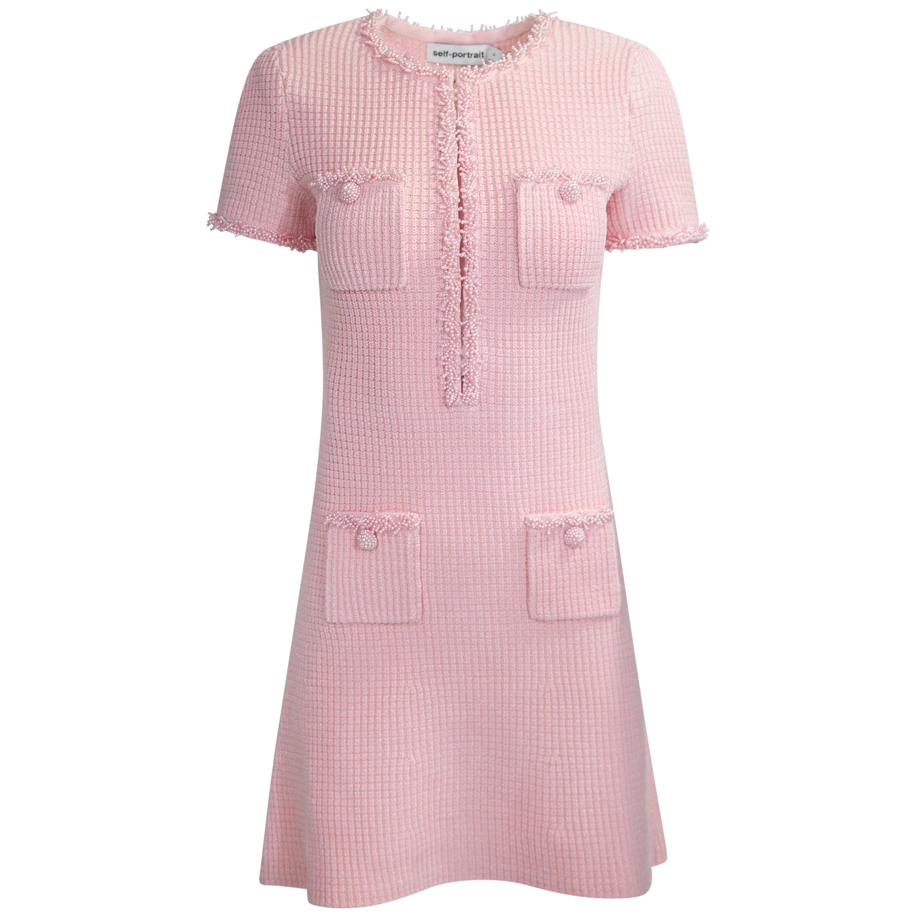 Textured Knit Mini Dress - Rosa