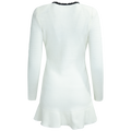 Pearl Trim Knit Mini Dress - Vit