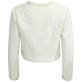 Boucle Pearl Trim Jacket - Cream