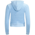 Robertson Classic Velour Zip Hoodie - Powder Blue Marl