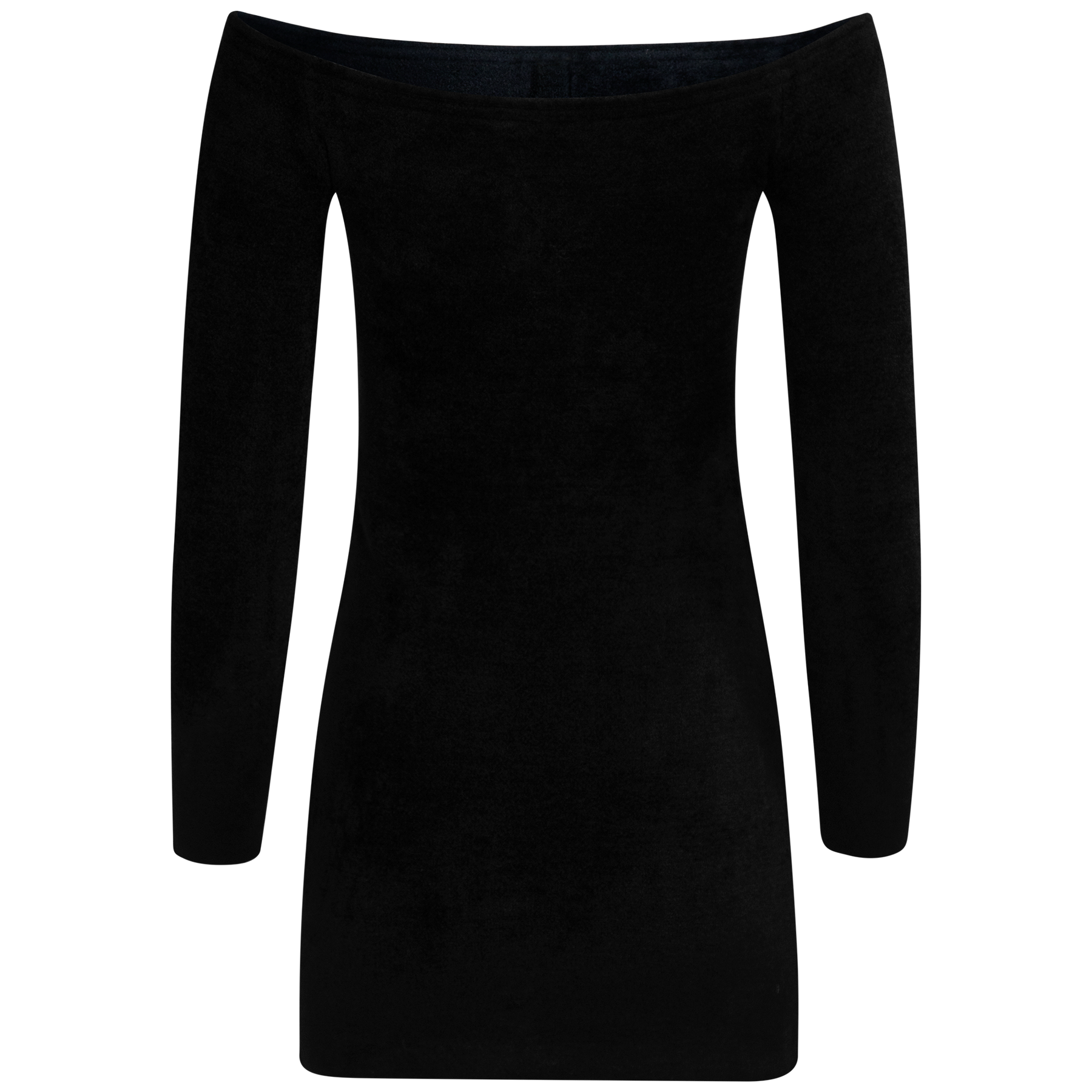 Chenille Knit Mini Dress - Svart