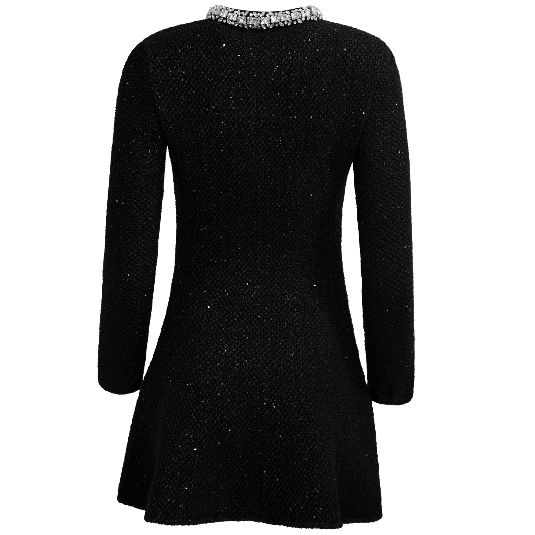 Sequin Knit Mini Dress - Svart