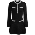 Sequin Knit Mini Dress - Svart