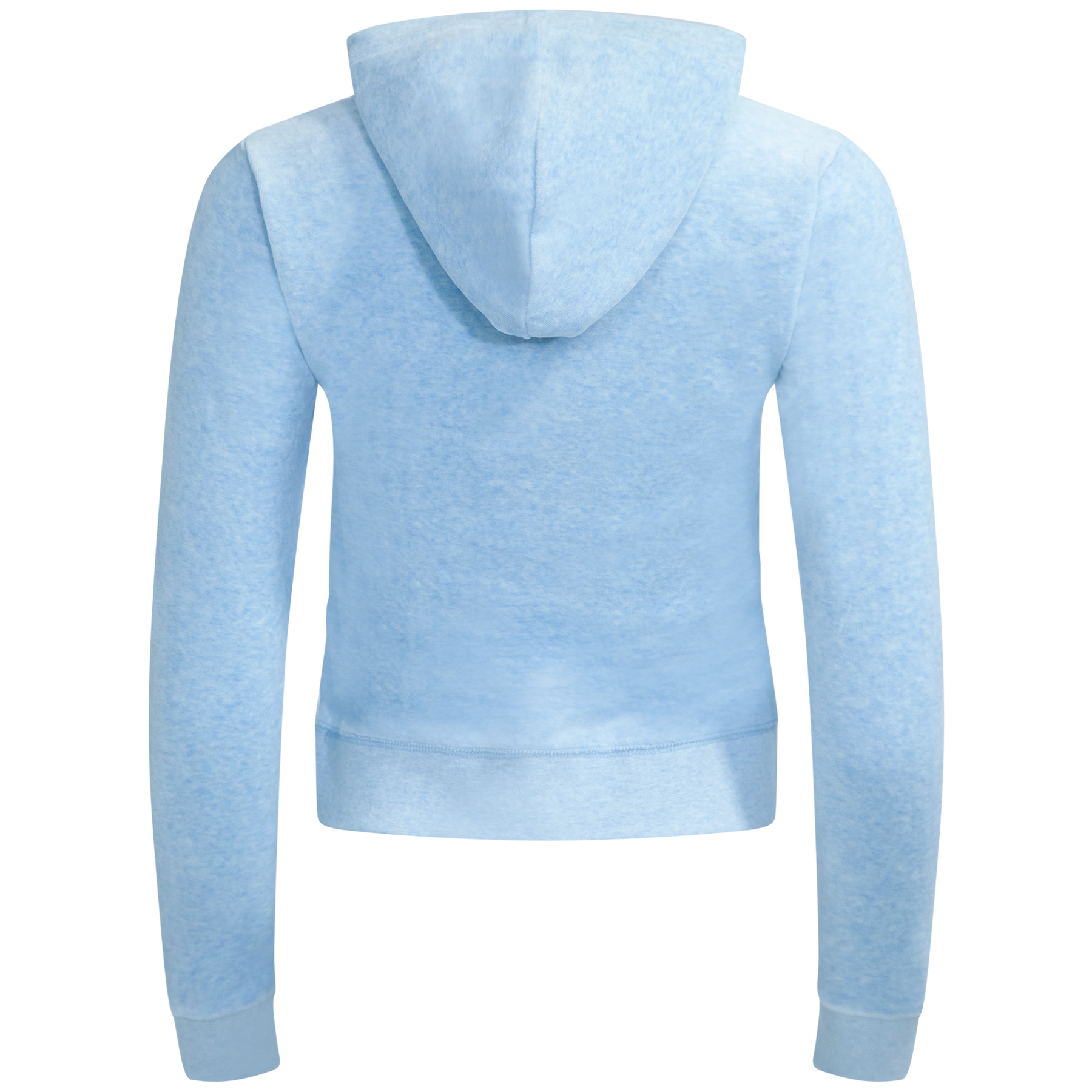 Robertson Classic Velour Zip Hoodie - Powder Blue Marl