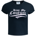 Kiss My Couture Capped Baby Sleeve T-shirt - Svart