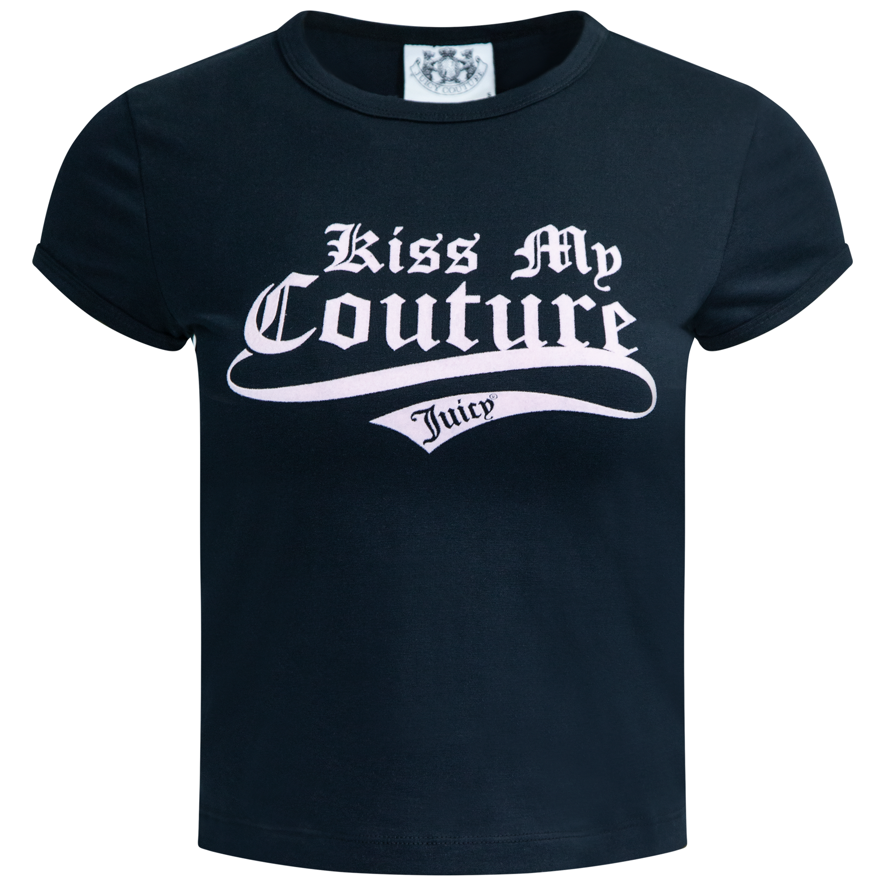 Kiss My Couture Capped Baby Sleeve T-shirt - Svart