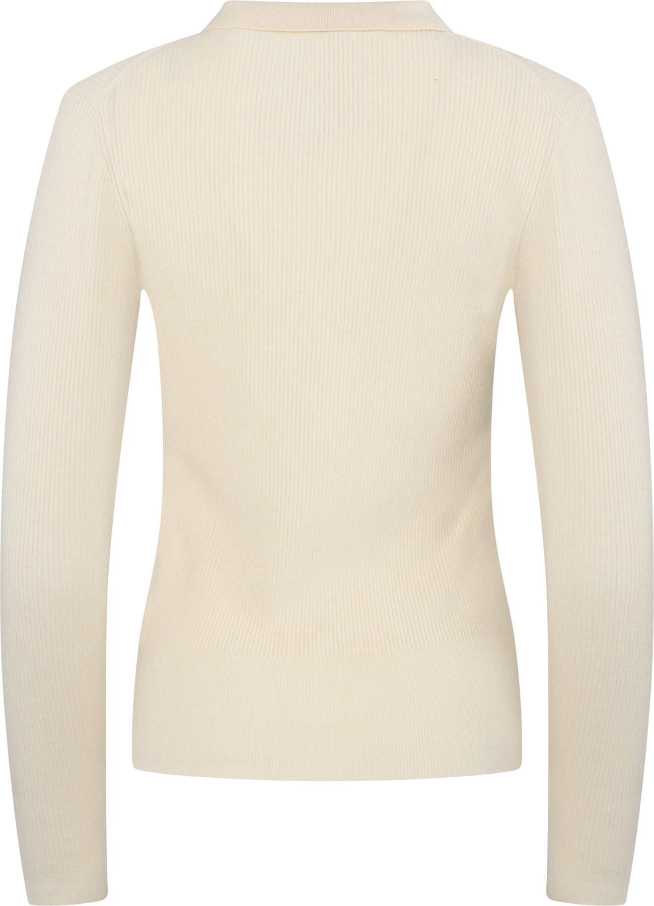Marte LS Rib Polo Knit - Off White