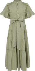 Gaia Dress - Sage Poplin