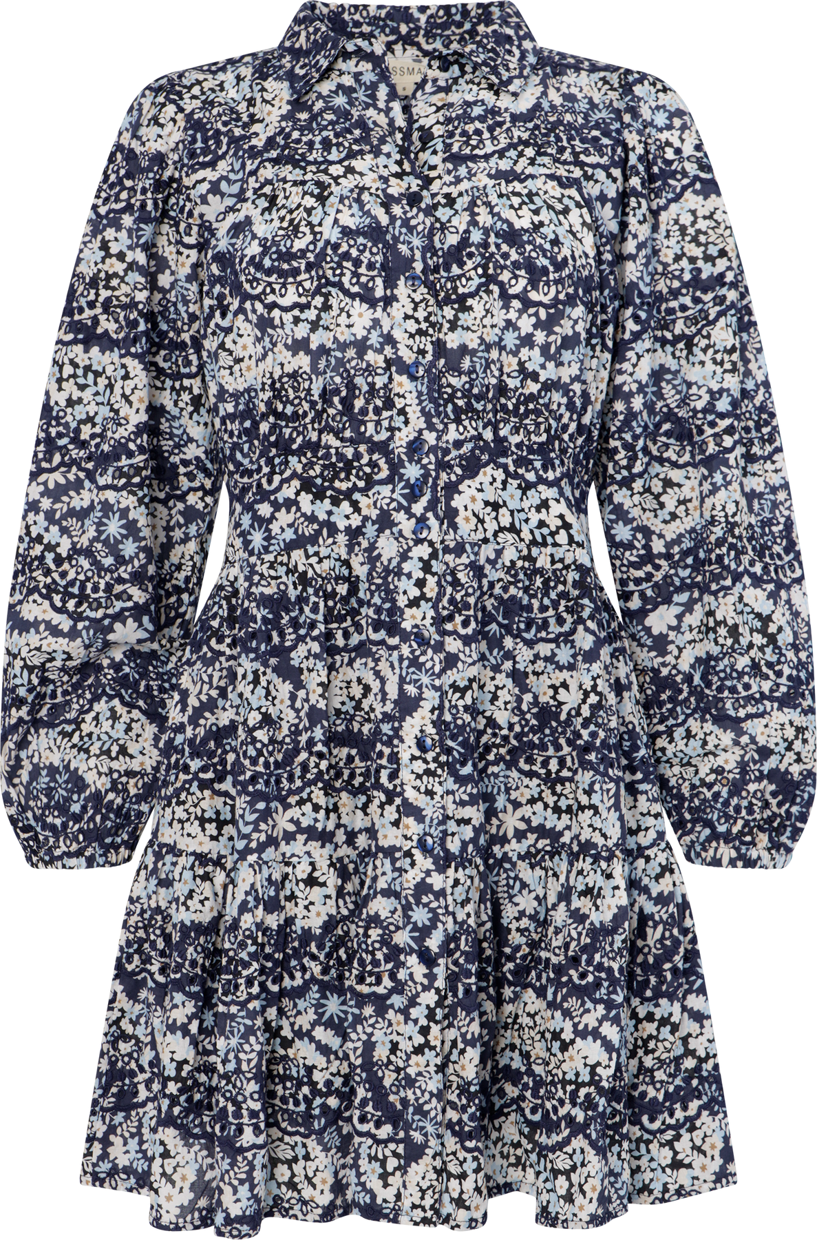 Vicky Dress - Blå Blomma