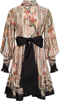 Saga Wide Border Paisley Dress - Black Paisley